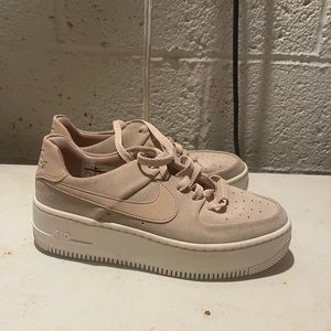 Pink Nike platforms only worn once! Pictures show a small marks on side